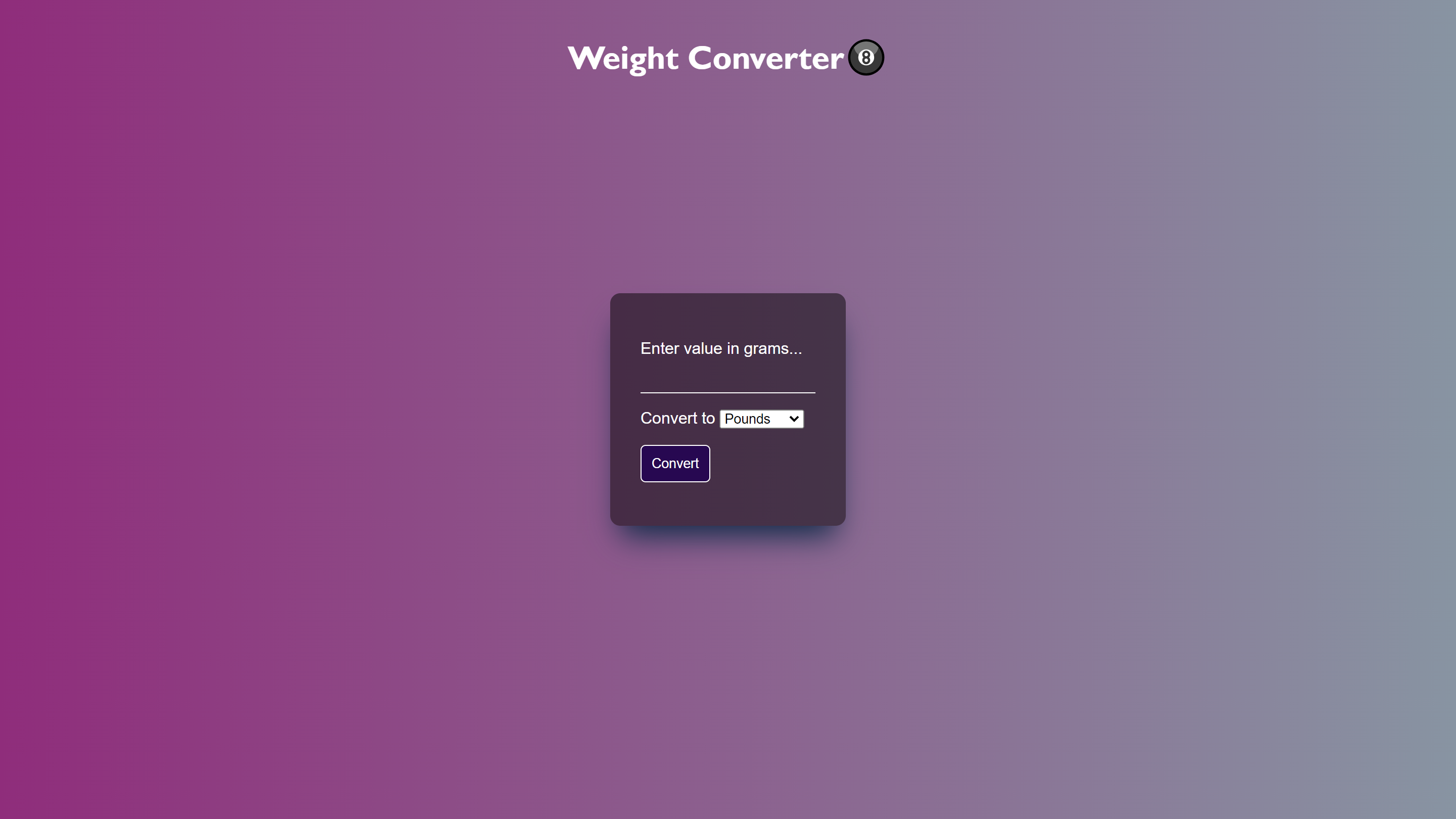 Weight Converter
