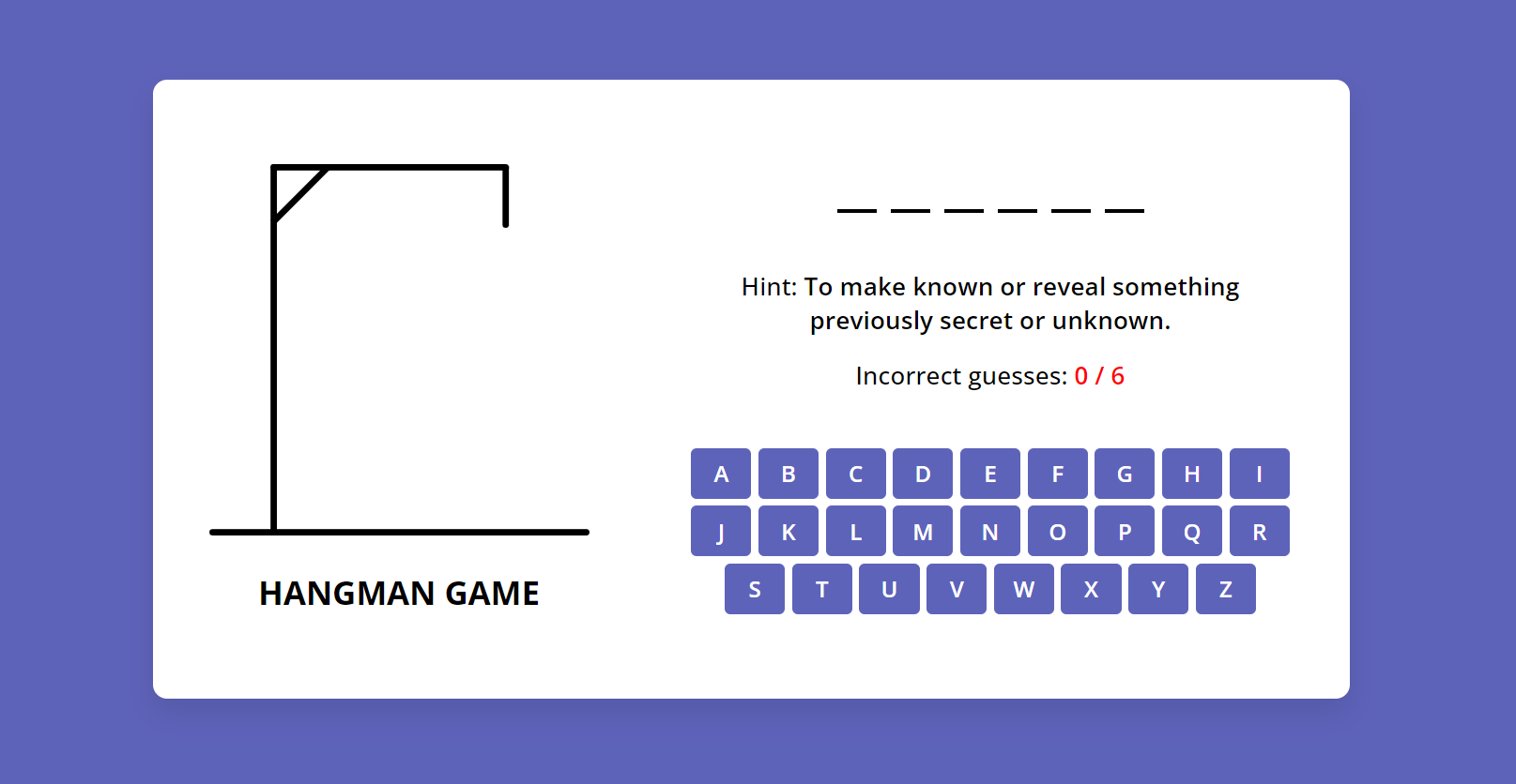 Hangman Game